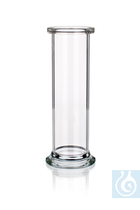 Specimen pot, preparaatglas, afm. Ø 50 x H 150, met voet en geslepen rand, Simax®...